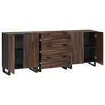 vidaXL Ensemble de mobilier de salle de bain 3 Pièces Marron Large