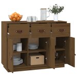 vidaXL Buffet Marron miel 100x40x75 cm Bois massif de pin