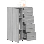 vidaXL Buffet sonoma gris 60x31x84 cm bois d'ingénierie