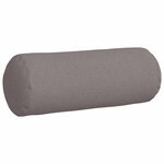 vidaXL Coussins d'accent 2 Pièces Taupe Ø 25 x 70 cm tissu