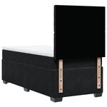 vidaXL Sommier à lattes de lit avec matelas Noir 90x200 cm Velours