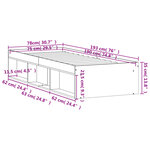 vidaXL Cadre de lit chêne sonoma 75x190 cm petit simple