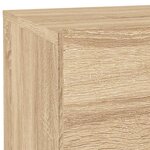 vidaXL Table de chevet avec lumières LED chêne sonoma 70x36x40 5 cm