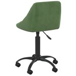 vidaXL Chaise de bureau Vert foncé Velours