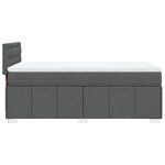 vidaXL Sommier à lattes de lit et matelas Gris foncé 90x190 cm Tissu
