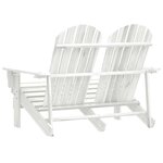 vidaXL Chaise de jardin Adirondack 2 places bois de sapin massif blanc