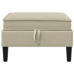 vidaXL Pouf avec Rangement Sable Velours