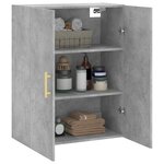 vidaXL Armoire murale gris béton 69 5x34x90 cm