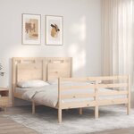 vidaXL Cadre de lit sans matelas 120x200 cm bois massif