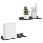 vidaXL Étagère flottante 2 Pièces Anthracite 30 x 9 x 2 5 cm Acier