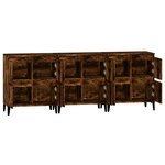 vidaXL Buffets 3 Pièces chêne fumé 60x35x70 cm bois d'ingénierie