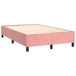vidaXL Sommier à lattes de lit avec matelas LED Rose 120x200cm Velours
