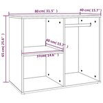 vidaXL Armoire de dressing Blanc 80x40x65 cm Bois d'ingénierie
