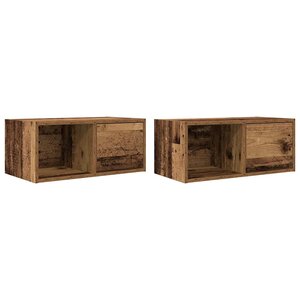 vidaXL Meubles TV 2 Pièces vieux bois 60x31x25 5 cm bois d'ingénierie