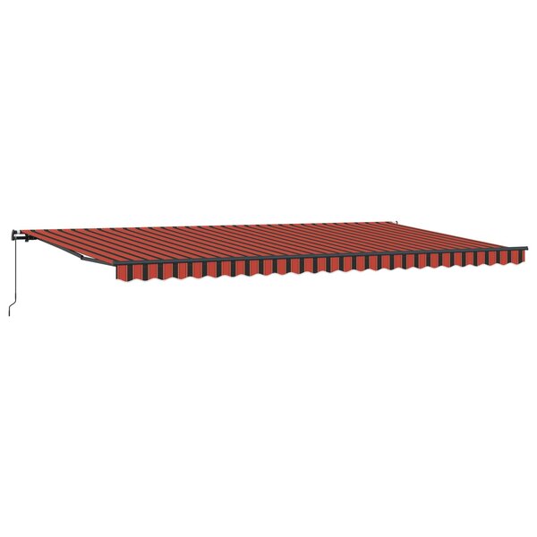 vidaXL Auvent Rétractable orange et marron 600 × 300 cm