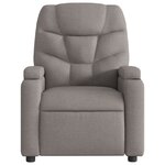 vidaXL Fauteuil de massage inclinable électrique Taupe Tissu