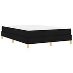 vidaXL Lit à ressorts Noir  Marron 140 x 200 cm Tissu  Bois Engineered