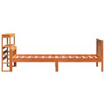 vidaXL Cadre de lit avec tête de lit sans matelas cire marron 75x190cm