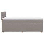 vidaXL Sommier à lattes de lit avec matelas Taupe 80x200 cm Tissu