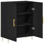 vidaXL Buffet Chêne noir 69 5 x 34 x 90 cm Bois d'ingénierie