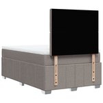 vidaXL Sommier à lattes de lit avec matelas taupe 120x190 cm tissu