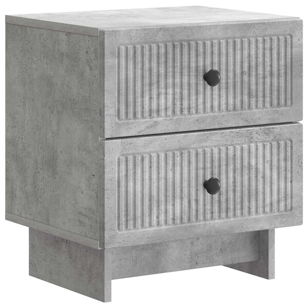 vidaXL Cabinet de chevet avec tiroir Gris béton 43 x 34 5 x 47 5 cm