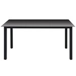 vidaXL Ensemble à dîner de jardin avec coussins 5 Pièces poly rotin noir