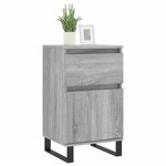 vidaXL Buffets 2 Pièces sonoma gris 40x35x70 cm bois d'ingénierie