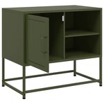 vidaXL Meuble TV vert olive 68x39x60 5 cm acier
