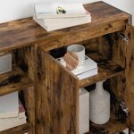 vidaXL Meuble d'appoint Chêne Fumé 96 5 x 30 x 75 cm Bois d'ingénierie