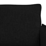 vidaXL Canapé 2 Pièces Noir 196 x 82 x 85 cm tissu