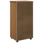 vidaXL Cabinet roulant Marron miel 53 x 39 x 103 cm Bois de Pin Massif