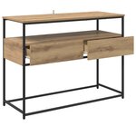 vidaXL Table console avec tiroir Chêne artisanal 100 x 40 x 75 cm