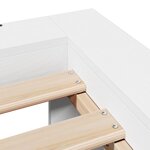 vidaXL Cadre de lit sans matelas blanc 140x190 cm bois de pin massif