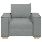 vidaXL Canapé Fauteuil Gris Clair 60 cm Tissu