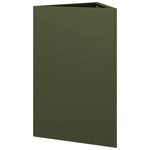 vidaXL Jardinières 2 Pièces vert olive triangulaire 50x43x75 cm acier