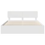 vidaXL Cadre de lit avec tête de lit Blanc 180 x 200 cm Pin massif