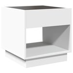 vidaXL Table basse avec LED infini blanc 50x50x50 cm