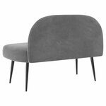 vidaXL Banc rembourré avec dossier Gris foncé 110 x 60 x 76 cm Velours