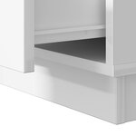 vidaXL Table de chevet avec LED Blanc 50x34 5x50 cm