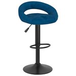 Vidaxl tabourets de bar 2 pcs bleu velours