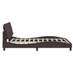 vidaXL Cadre de lit sans matelas marron foncé 120x200 cm tissu