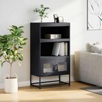 vidaXL Buffet haut anthracite 68x39x123 cm acier