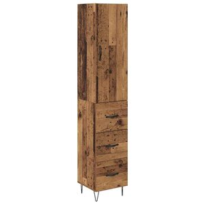 vidaXL Haut Armoire Bois Ancien 34 5 x 34 x 90 cm Bois d'ingénierie