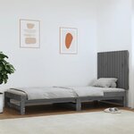 vidaXL Tête de lit murale Gris 82 5x3x60 cm Bois massif de pin