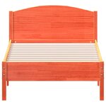 vidaXL Cadre de lit sans matelas cire marron 75x190 cm bois pin massif