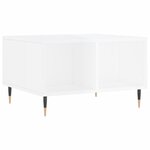 vidaXL Table basse Blanc brillant 60x50x36 5 cm Bois d'ingénierie