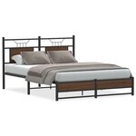 vidaXL Cadre de lit sans matelas chêne marron 140x190 cm