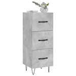 vidaXL Buffet Gris béton 34 5x34x90 cm Bois d'ingénierie