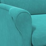vidaXL fauteuil Turquoise 76 x 94 x 102 cm Velours